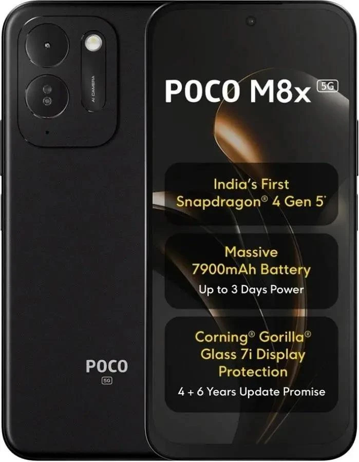 POCO M8x 5G отримав акумулятор 7900 мА·год і Snapdragon 4 Gen 5 6 POCO M8x 5G, POCO M8x, POCO M8x 5G ціна, POCO M8x характеристики, POCO M8x 7900 мА·год, POCO M8x Snapdragon 4 Gen 5, POCO M8x 5G акумулятор, POCO смартфон, POCO M8x HyperOS 3, POCO M8x Android 16, смартфон 7900 мА·год, бюджетний смартфон POCO, POCO новинка, POCO 5G, POCO M8x дата продажу
